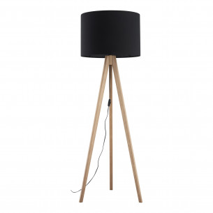 Lampa trójnóg z abażurem Grand 50cm H145cm czarny / sosna TK Lighting