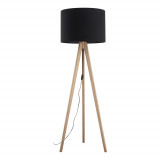 Lampa trójnóg z abażurem Grand 50cm H145cm czarny / sosna TK Lighting