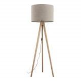 Lampa trójnóg z abażurem Grand II 50cm H145cm len / sosna TK Lighting