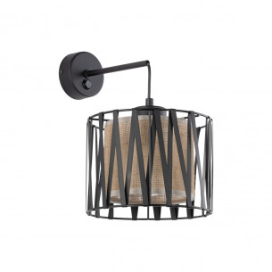 Kinkiet wiszący z abażurem Harmony Nature brązowy / czarny TK Lighting