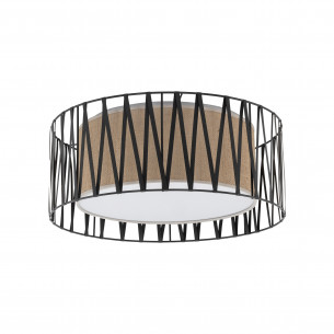 Plafon z abażurem Harmony Nature 50cm brązowy / czarny TK Lighting
