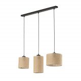 Lampa boho wisząca 3 punktowa Juta 79cm brązowa TK Lighting