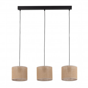 Lampa boho wisząca 3 punktowa Juta 84cm brązowa TK Lighting