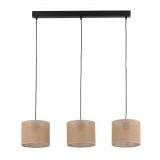 Lampa boho wisząca 3 punktowa Juta 84cm brązowa TK Lighting