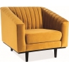 Designerski Fotel wypoczynkowy Asprey Velvet Curry Signal do salonu i sypialni.