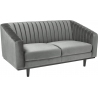 Asprey Velvet grey 2 seater velvet sofa Signal