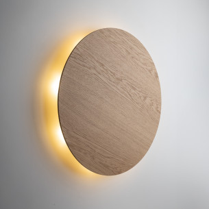 Kinkiet okrągły drewniany Luna 60cm dąb TK Lighting