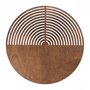 Kinkiet drewniany okrągły Lunar 40cmcm brąz TK Lighting