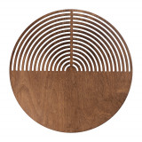 Kinkiet drewniany okrągły Lunar 40cmcm brąz TK Lighting