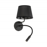 Kinkiet z lampką do czytania i usb Maja czarny TK Lighting Kinkiet z lampką do czytania i usb Maja czarny TK Lighting