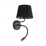 Kinkiet z lampką do czytania Maja czarny TK Lighting