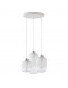 Lampa wisząca szklana potrójna Marco III 37cm biała TK Lighting