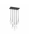 Lampa wisząca 13 szklanych kul na listwie Martin 60cm biało-czarna TK Lighting