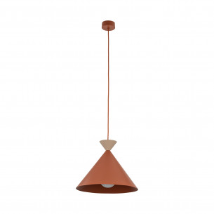 Lampa wisząca stożek Matteo 33cm ceglany / sabia TK Lighting