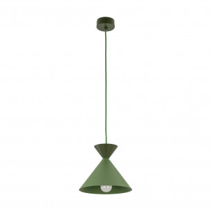 Lampa wisząca stożek Matteo Peapod 20cm zielona TK Lighting