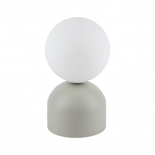 Lampa stołowa szklana kula Miki biały / beżowy TK Lighting