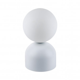 Lampa stołowa szklana kula Miki biała TK Lighting