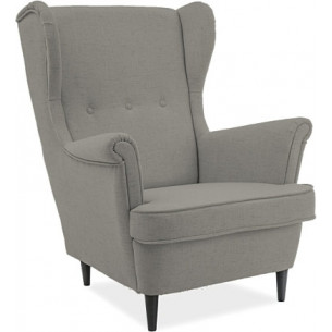 Lord grey velvet upholstered armchair Signal