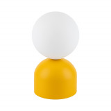 Lampa stołowa szklana kula Miki biały / żółty TK Lighting