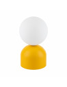 Lampa stołowa szklana kula Miki biały / żółty TK Lighting