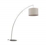 Lampa podłogowa łukowa z abażurem Moby brązowa TK Lighting