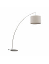 Lampa podłogowa łukowa z abażurem Moby brązowa TK Lighting