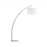 Lampa podłogowa łukowa z abażurem Moby biało-czarna TK Lighting
