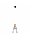 Lampa wisząca druciana Modesto Wood 16cm czarny / sosna TK Lighting