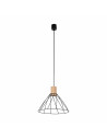 Lampa wisząca druciana Modesto Wood 29,5cm czarny / sosna TK Lighting