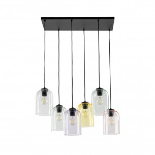 Lampa wisząca szklana Molly VI 58cm zielona TK Lighting