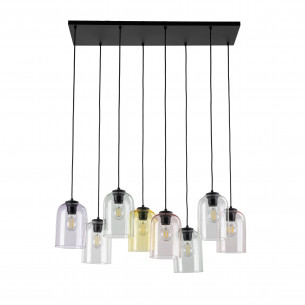 Lampa wisząca szklana Molly VIII 78cm zielona TK Lighting