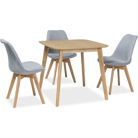 Mosso 80x80 oak scandinavian square dining table Signal