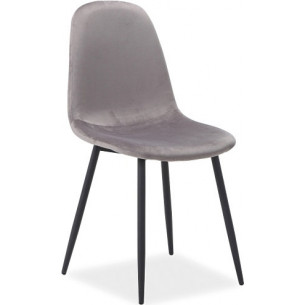 Fox Black Velvet grey velvet chair Signal