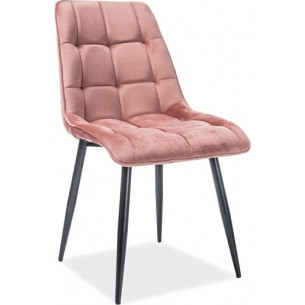 Chic Velvet pink quilted velvet chair Signal