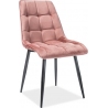 Modne Krzesło welurowe pikowane Chic Velvet Różowe Signal do jadalni, salonu i kuchni.