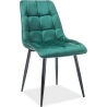 Chic Velvet green quilted velvet chair Signal