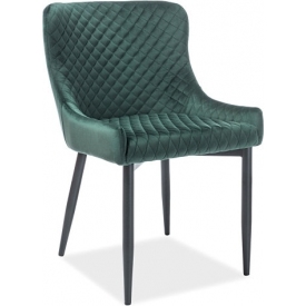 Colin Velvet green quilted velvet chair Signal