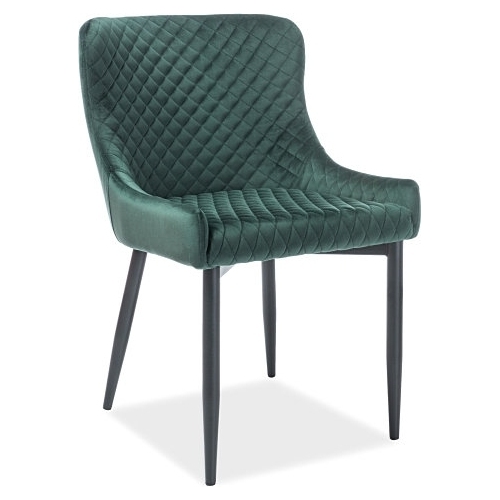 Colin Velvet green quilted velvet chair Signal