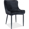 Colin Velvet black quilted velvet chair Signal
