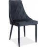 Trix Velvet black quilted velvet chair Signal