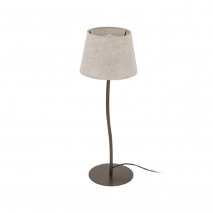 Lampa stołowa na szafkę nocną Nicola len / brąz TK Lighting