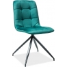 Modne Krzesło welurowe pikowane Texo Velvet Zielone Signal do jadalni, salonu i kuchni.