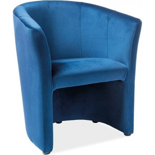 TM-1 navy blue velvet club armchair Signal