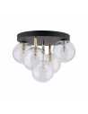 Plafon szklany 5 kul Nilos 35cm przeźroczysty / złoty / czarny TK Lighting