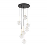Lampa wisząca / żyrandol szklany 7 kul Nilos 37cm przeźroczysty / złoty / czarny TK Lighting Lampa wisząca / żyrandol szklany 7 kul Nilos 37cm przeźroczysty / złoty / czarny TK Lighting