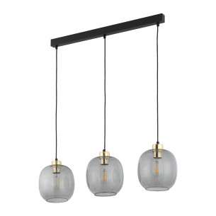 Lampa wisząca szklana na listwie Omega III 84cm grafitowa TK Lighting