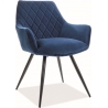 Linea navy blue quilted velvet chair Signal