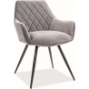 Linea grey quilted velvet chair Signal