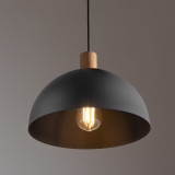 Lampa wisząca loft Oslo 33,5cm czarny / sosna TK Lighting