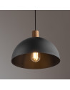 Lampa wisząca loft Oslo 33,5cm czarny / sosna TK Lighting